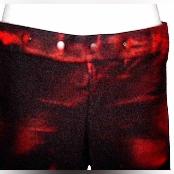 LeCheteau straight leg custom painted jeans, stretch small - Picture 3 of 4